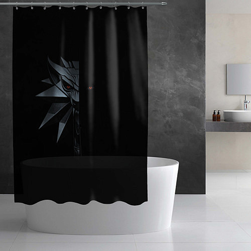 Шторка для ванной Зверь в полумраке - Ведьмак 3 / 3D-принт – фото 2