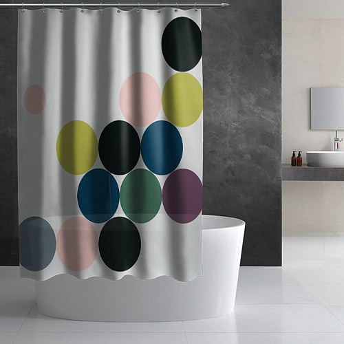 Шторка для ванной Кластер чил - абстракция / 3D-принт – фото 2