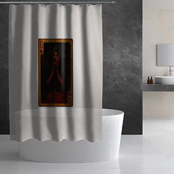 Шторка для душа Королева воров: дама червей, цвет: 3D-принт — фото 2