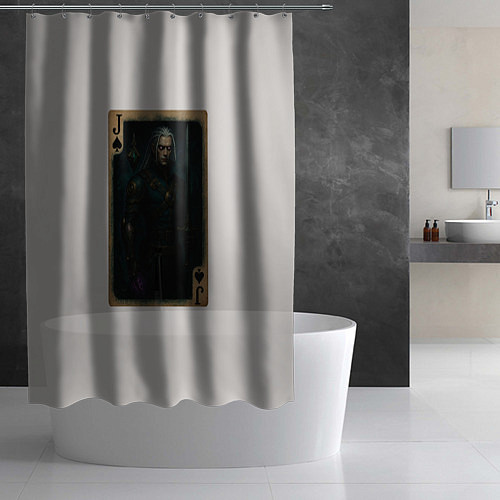 Шторка для ванной Кувад Дак: валет пик / 3D-принт – фото 2