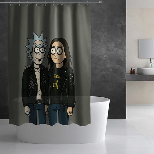Шторка для ванной КиШ - Рик и Морти / 3D-принт – фото 2