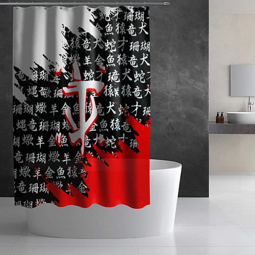 Шторка для ванной Doom dark age japan / 3D-принт – фото 2