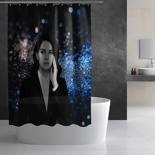Шторка для ванной Lana Del Rey в костюме / 3D-принт – фото 2