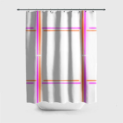 Шторка для душа Neon white orange pink, цвет: 3D-принт