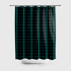 Шторка для душа Color blue dark stripe, цвет: 3D-принт
