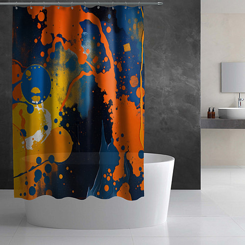 Шторка для ванной Краска на стене / 3D-принт – фото 2