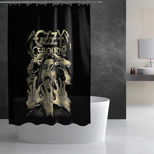 Шторка для ванной Ozzy Osbourne - head and hands / 3D-принт – фото 2