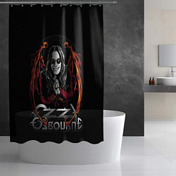 Шторка для душа Ozzy Osbourne with wings, цвет: 3D-принт — фото 2