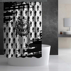 Шторка для душа Doom паттерн пипл краски, цвет: 3D-принт — фото 2
