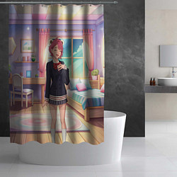 Шторка для душа Дандадан Сиратори Айра смущается, цвет: 3D-принт — фото 2