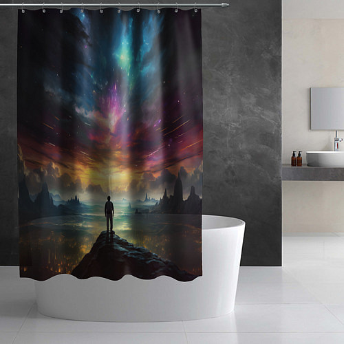 Шторка для ванной Shocking the cosmos / 3D-принт – фото 2