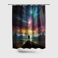 Шторка для душа Shocking the cosmos, цвет: 3D-принт