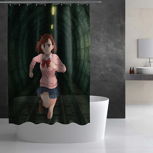 Шторка для ванной Сиратори Айра бежит в туннеле / 3D-принт – фото 2