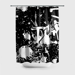 Шторка для душа Doom белые краски, цвет: 3D-принт