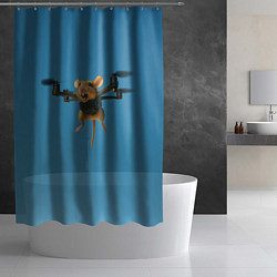 Шторка для душа Маусини Кводрокоптини мем, цвет: 3D-принт — фото 2