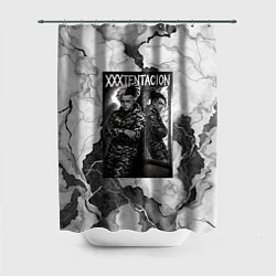 Шторка для душа XXXTentacion облокотился об зеркало, цвет: 3D-принт