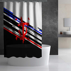 Шторка для душа Doom line color, цвет: 3D-принт — фото 2