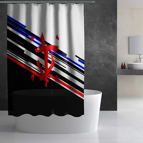 Шторка для ванной Doom line color / 3D-принт – фото 2