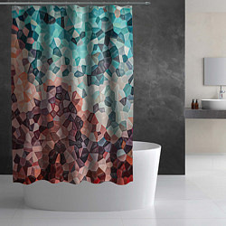 Шторка для душа Мозаика воспоминаний - текстура, цвет: 3D-принт — фото 2
