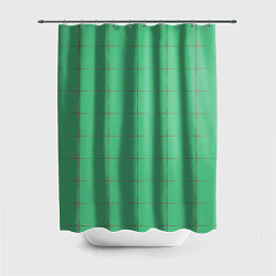 Шторка для душа Color green stripes, цвет: 3D-принт