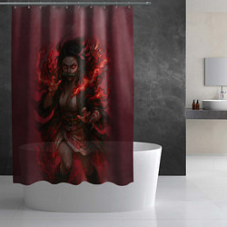 Шторка для душа Незуко Камадо реализм, цвет: 3D-принт — фото 2