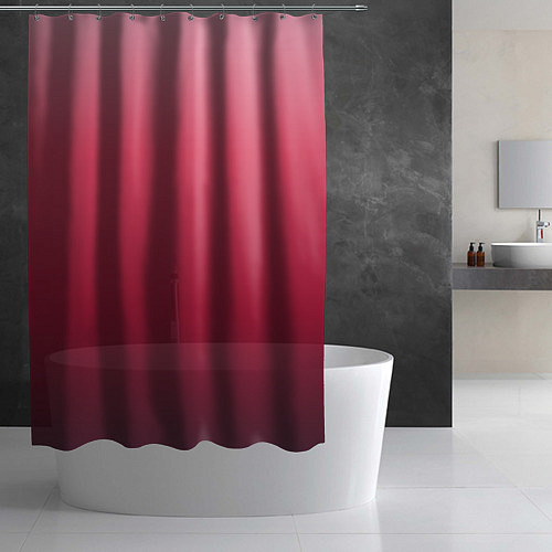 Шторка для ванной Градиент гранатовый / 3D-принт – фото 2