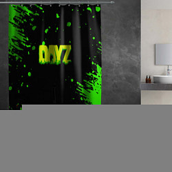 Шторка для душа Dayz кислотное краски логотип, цвет: 3D-принт — фото 2