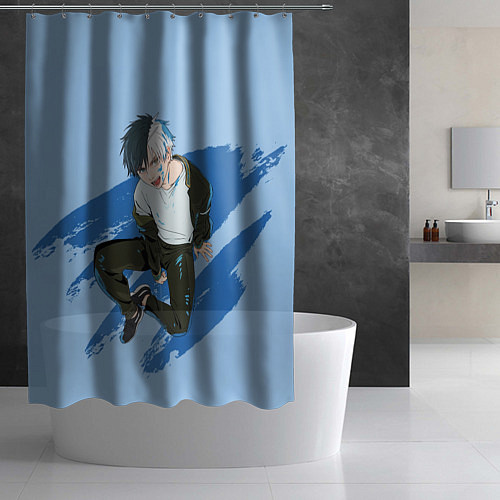 Шторка для ванной Харука Сакура - Ветролом / 3D-принт – фото 2