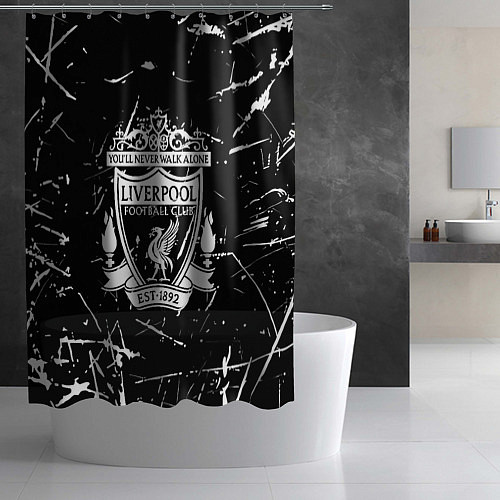 Шторка для ванной Ливерпуль краски штрихи / 3D-принт – фото 2