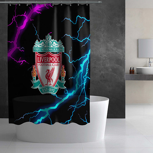Шторка для ванной Liverpool neon storm / 3D-принт – фото 2