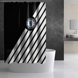 Шторка для душа Chelsea geometry sport, цвет: 3D-принт — фото 2