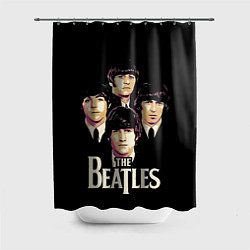 Шторка для душа The Beatles faces, цвет: 3D-принт