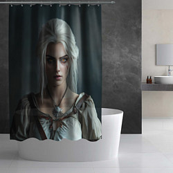 Шторка для душа Цири с янтарными глазами, цвет: 3D-принт — фото 2