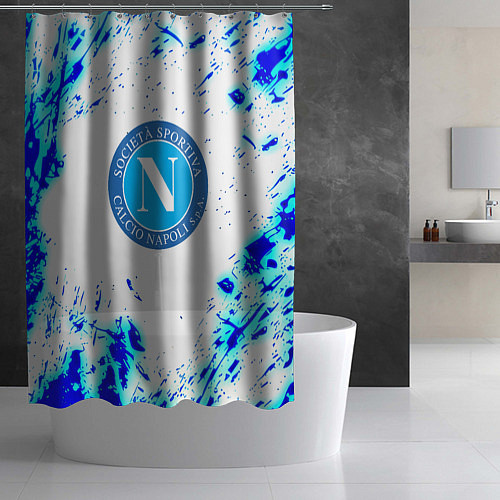 Шторка для ванной Наполи текстура краски / 3D-принт – фото 2