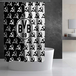 Шторка для душа Borussia паттерн ссср, цвет: 3D-принт — фото 2