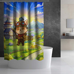 Шторка для душа League of legends Тимо, цвет: 3D-принт — фото 2