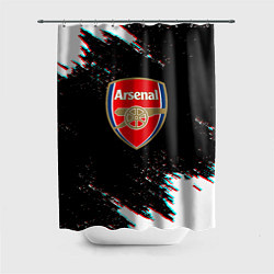 Шторка для душа Арсенал краски глитч текстура, цвет: 3D-принт