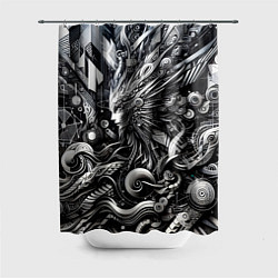 Шторка для душа Abstraction cyber pattern - ai art fantasy, цвет: 3D-принт