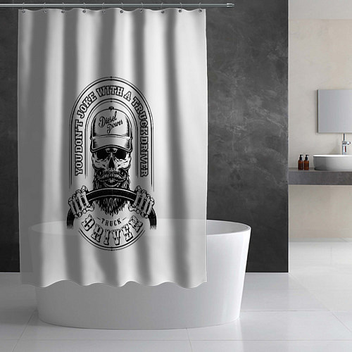 Шторка для ванной Водитель грузовика / 3D-принт – фото 2