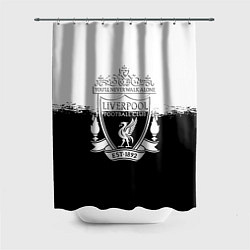 Шторка для душа Liverpool краски черно белые, цвет: 3D-принт