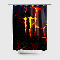 Шторка для душа Monster energy броня краски, цвет: 3D-принт
