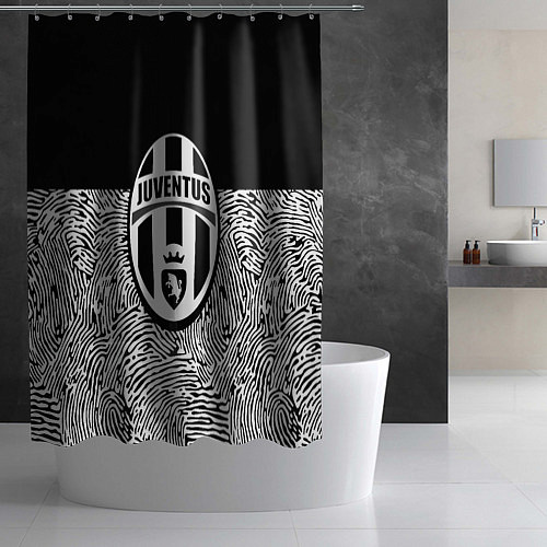 Шторка для ванной Juventus отпечатки текстура / 3D-принт – фото 2