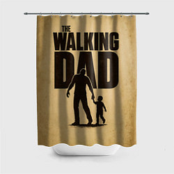 Шторка для душа The walking dad - каламбур, цвет: 3D-принт