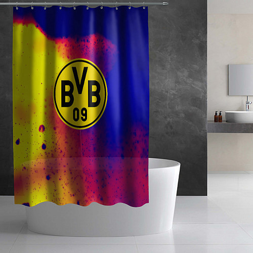 Шторка для ванной Borussia космические краски / 3D-принт – фото 2