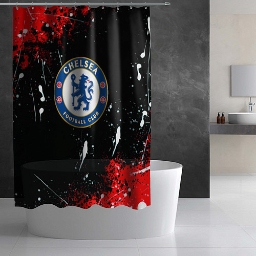 Шторка для ванной Chelsea брызги красок текстура / 3D-принт – фото 2