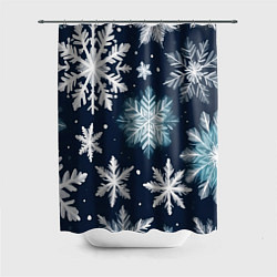 Шторка для душа Снежное небо, цвет: 3D-принт