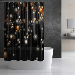 Шторка для душа Металлические шары, цвет: 3D-принт — фото 2