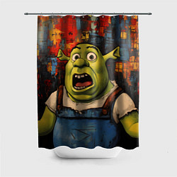 Шторка для душа Удивленный Шрек, цвет: 3D-принт