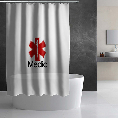 Шторка для ванной Медик / 3D-принт – фото 2