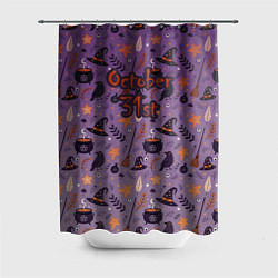 Шторка для душа 31 октября, цвет: 3D-принт